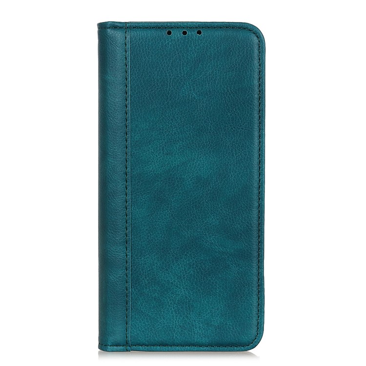 Auto-absorbed Litchi Texture Wallet Stand Flip Leather Phone Case for Samsung Galaxy Note 10 - Green-2