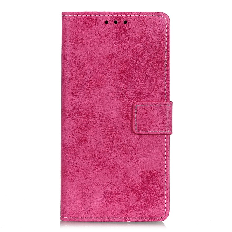 Vintage Style Leather Wallet Case for Samsung Galaxy Note 10 - Rose-2