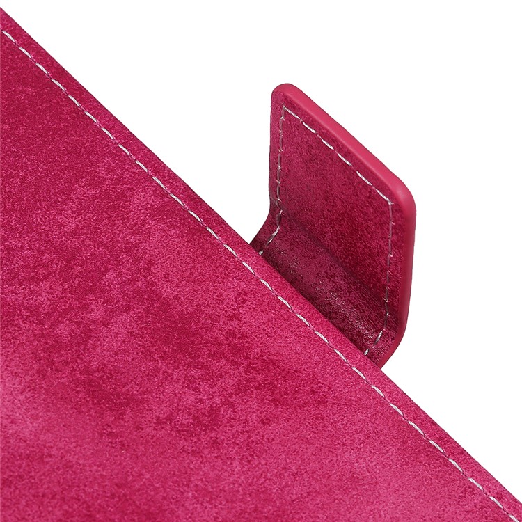 Vintage Style Leather Wallet Case for Samsung Galaxy Note 10 - Rose-6