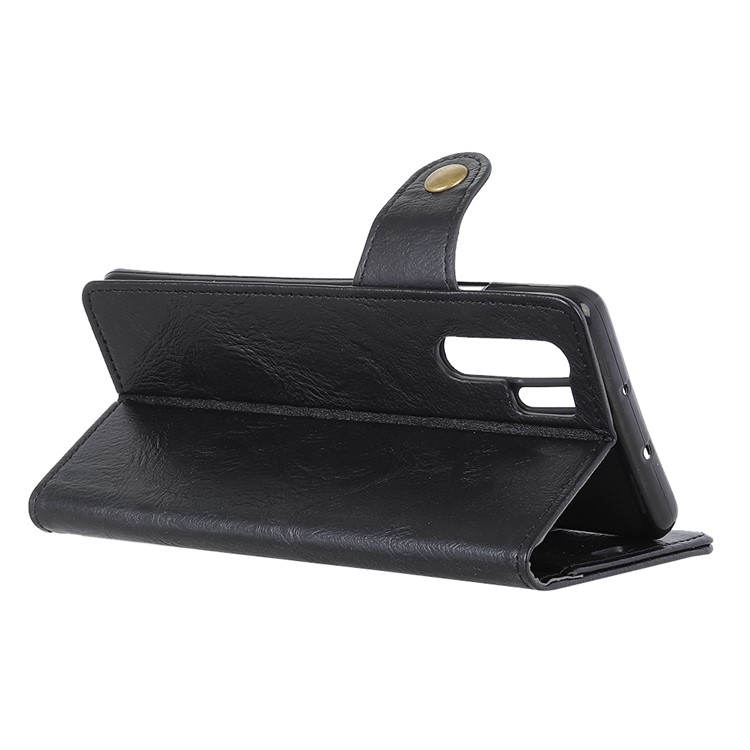 S-shape PU Leather Phone Casing with Stand for Samsung Galaxy Note10 Pro - Black-10