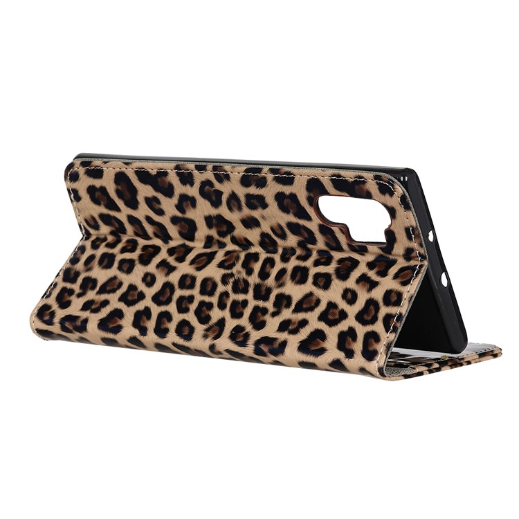 Leopard Pattern Wallet Stand Flip Leather Phone Case for Samsung Galaxy Note 10 Pro-3