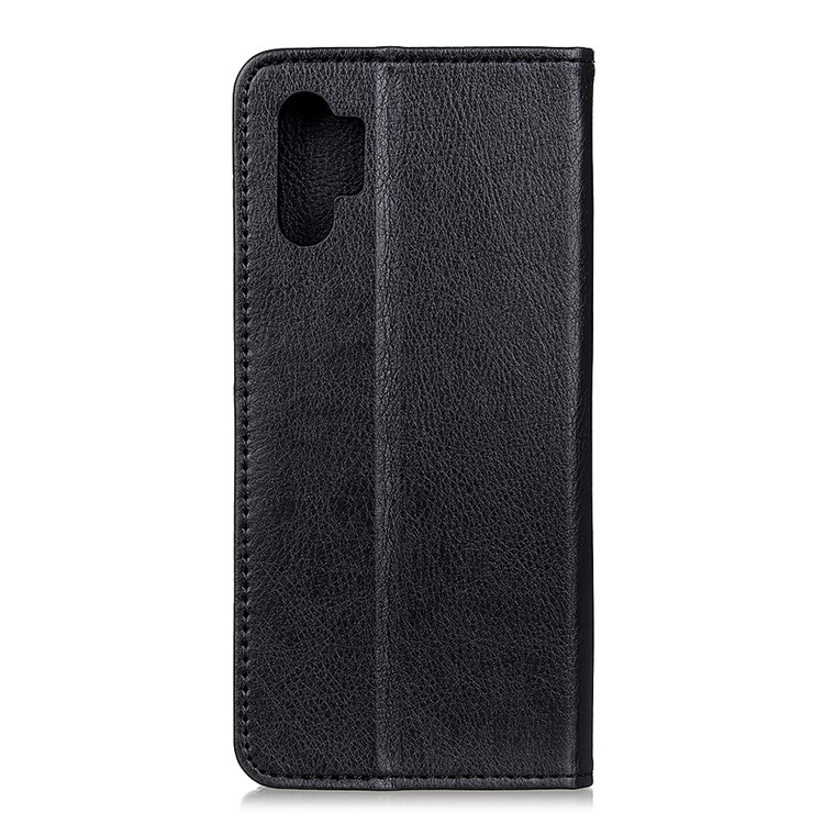 Auto-absorbed Split Leather Phone Cover for Samsung Galaxy Note10 Pro - Black-7