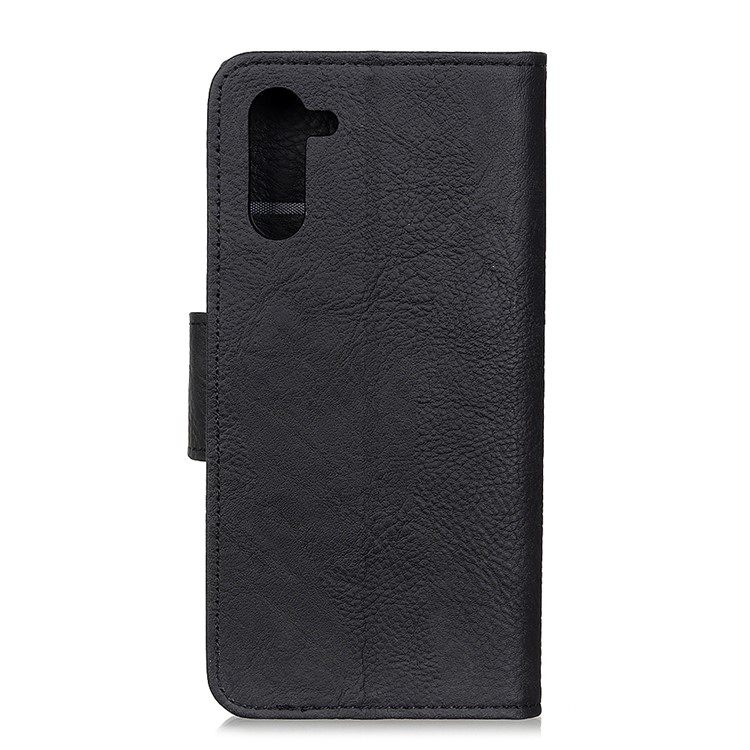 Litchi Texture PU Leather Wallet Phone Shell for Samsung Galaxy Note 10 - Black-8