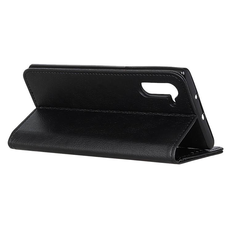 Auto-absorbed Wallet Stand Flip Leather Phone Cover for Samsung Galaxy Note 10 - Black-8