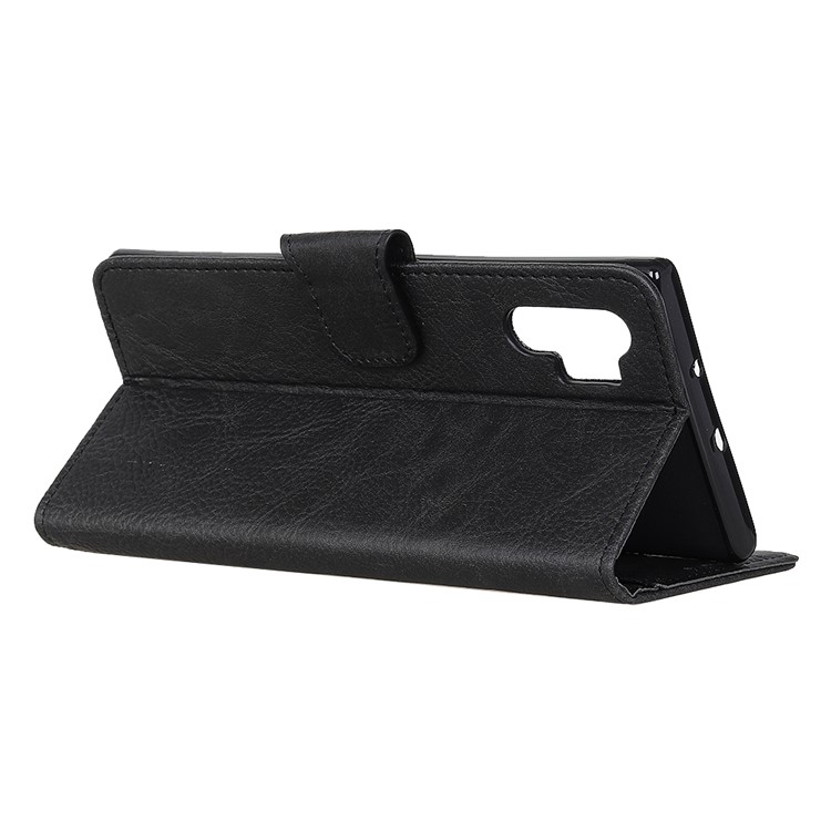 Litchi Skin Leather Stand Phone Shell for Samsung Galaxy Note10 Pro - Black-10
