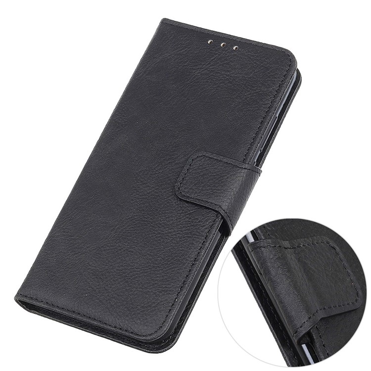 Litchi Skin Leather Stand Phone Shell for Samsung Galaxy Note10 Pro - Black-3