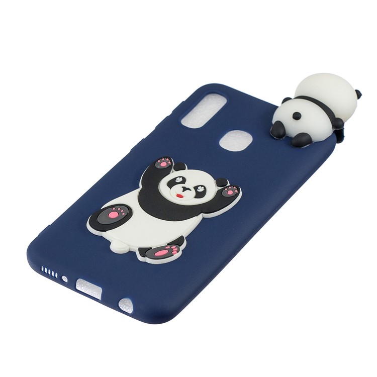 3D Animal Doll Pattern Soft TPU Phone Casing for Samsung Galaxy A20e - Giant Panda-4