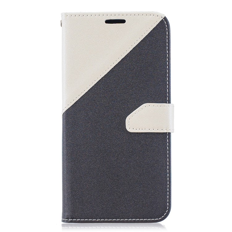 Sand-like Style Dual-color Leather Phone Cover for Samsung Galaxy A50 - White-2