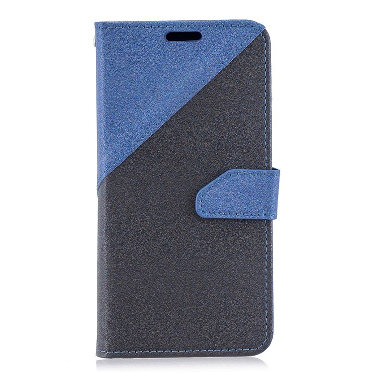 

Sand-like Grain Dual-color Leather Phone Cover for Samsung Galaxy A20e - Dark Blue, Galaxy A20e