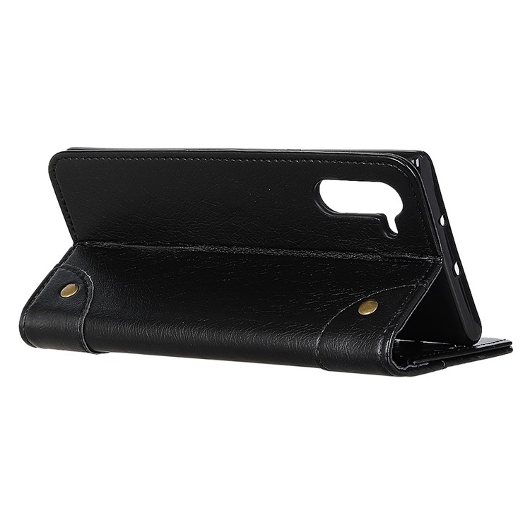 Nappa Texture Leather Phone Shell for Samsung Galaxy Note 10 - Black-11