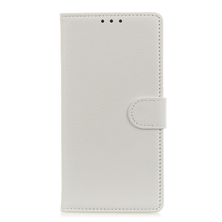 Litchi Skin Leather Wallet Case for Samsung Galaxy Note 10 - White-2