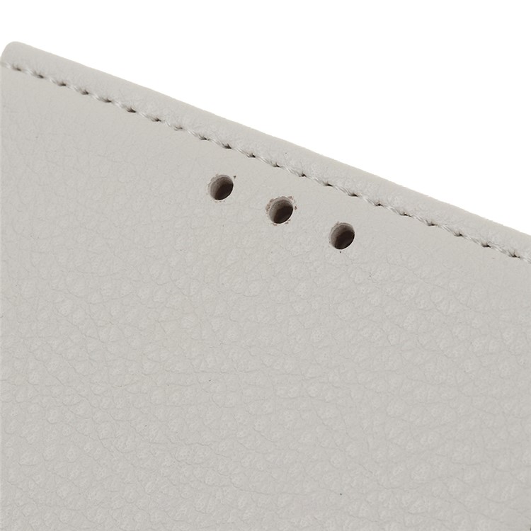 Litchi Skin Leather Wallet Case for Samsung Galaxy Note 10 - White-5