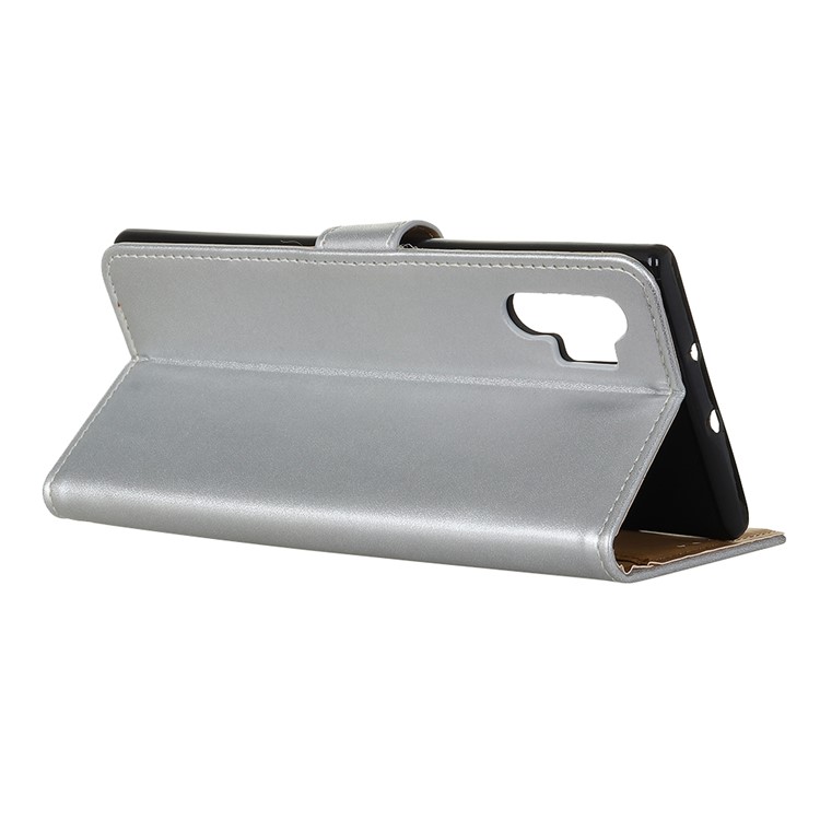 Wallet Leather Stand Case for Samsung Galaxy Note 10 Pro - Silver-9
