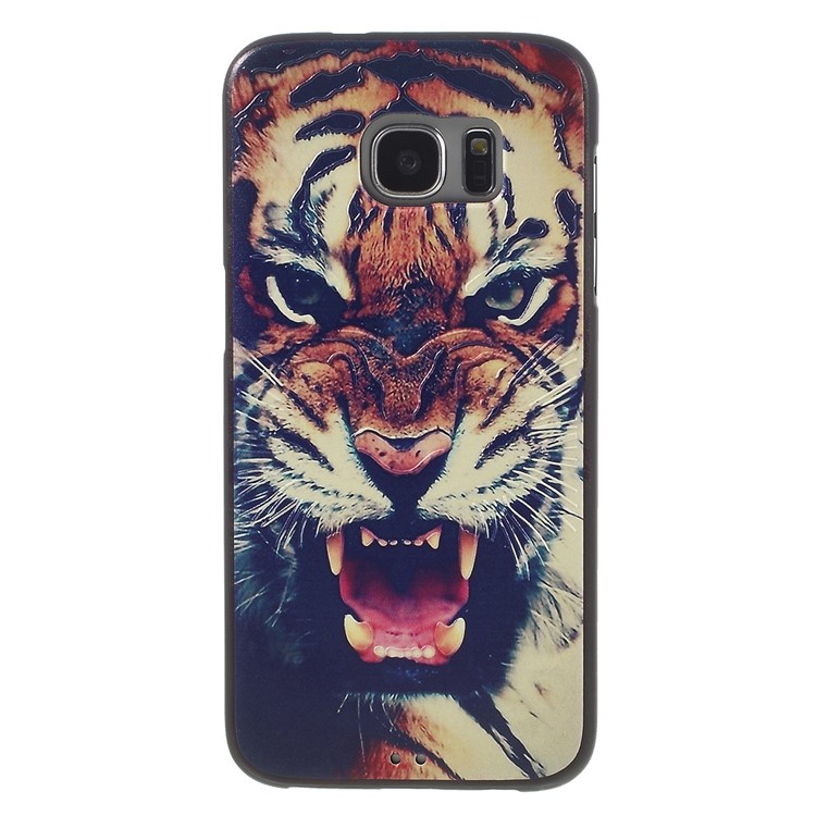 

Embossed TPU Case Shell for Samsung Galaxy S7 edge G935 - Angry Tiger
