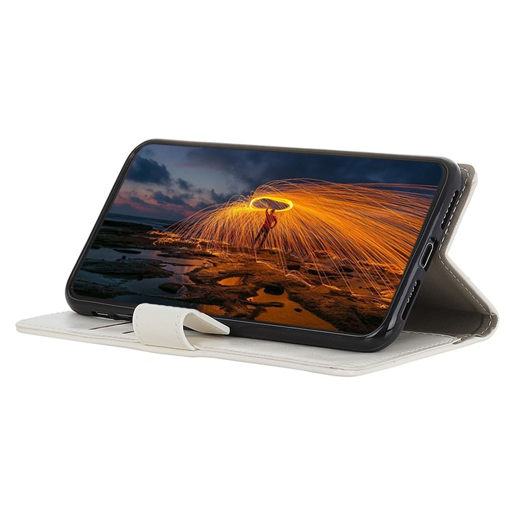 Crazy Horse Leather Wallet Stand Case for Samsung Galaxy Note 10 - White-7