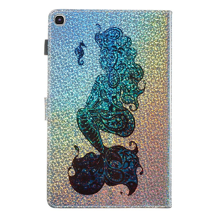 Stampa Del Modello Paillettes Glitter Portafoglio In Pelle Per Samsung Galaxy Tab A 10.1 (2019) T510 / T515 - Sirena-3