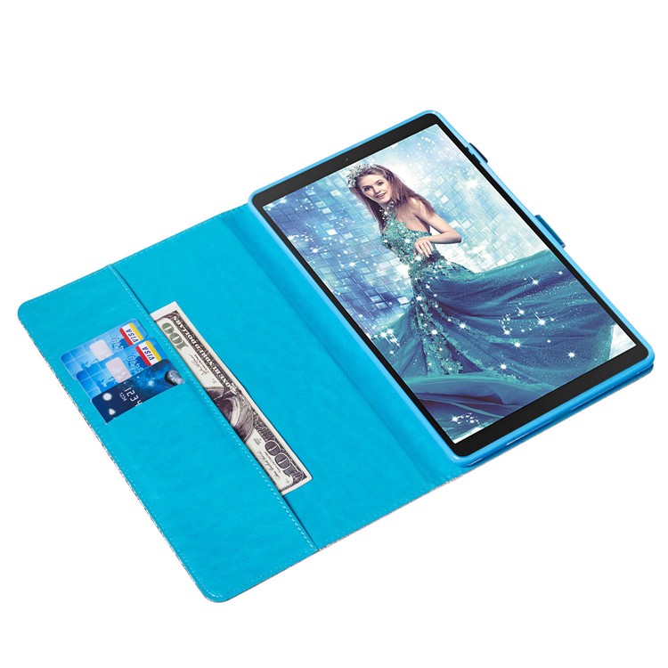 Stampa Del Modello Paillettes Glitter Portafoglio In Pelle Per Samsung Galaxy Tab A 10.1 (2019) T510 / T515 - Sirena-6