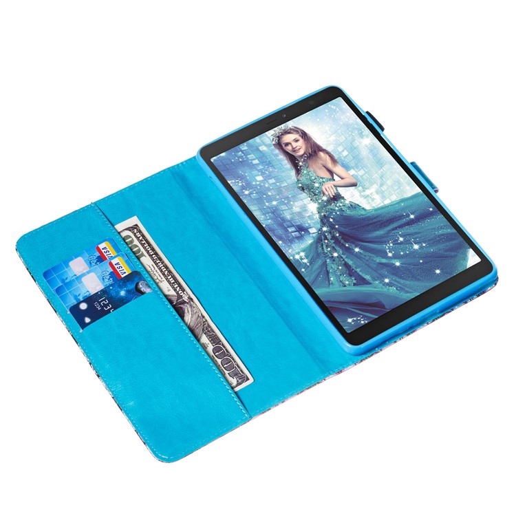 Pattern Printing Glitter Sequins Leather Wallet Case for Samsung Galaxy Tab A 8 (2019)/Galaxy Tab A with S Pen P200 P205 - Unicorn and Star-6