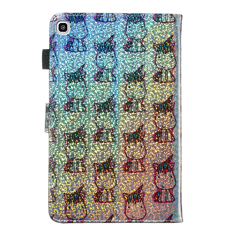 Pattern Printing Glitter Sequins Leather Wallet Case for Samsung Galaxy Tab A 8 (2019)/Galaxy Tab A with S Pen P200 P205 - Unicorns-3