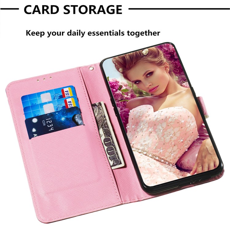3D Painting Style Leather Phone Shell for Samsung Galaxy A90 / A80 - Rainbow Ocean-4