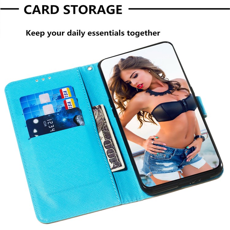 3D Painting Style Leather Phone Shell for Samsung Galaxy A90 / A80 - Painting Dream Catcher-4