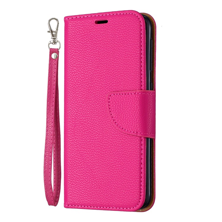 Litchi Texture Leather Wallet Stand Case for Samsung Galaxy A10e - Rose-2