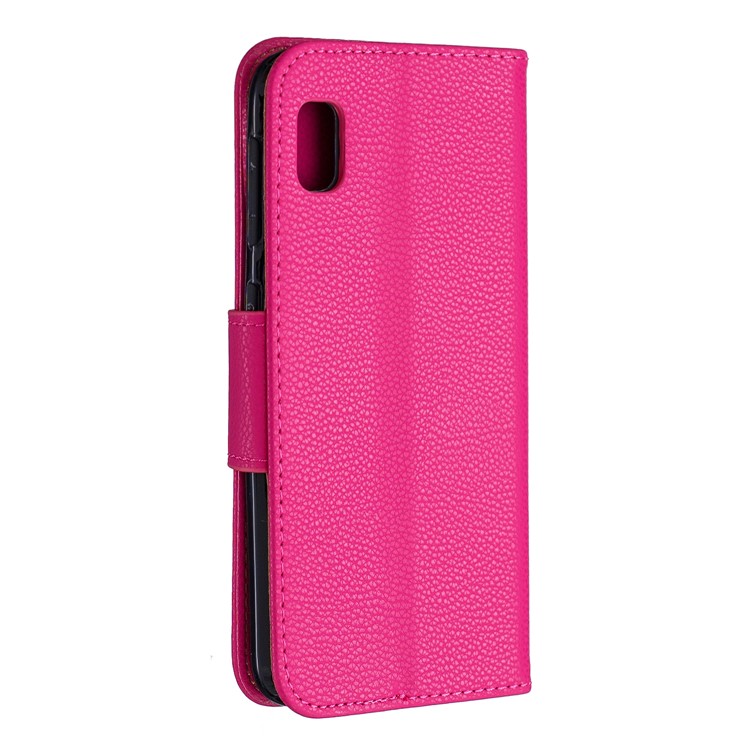 Litchi Texture Leather Wallet Stand Case for Samsung Galaxy A10e - Rose-3