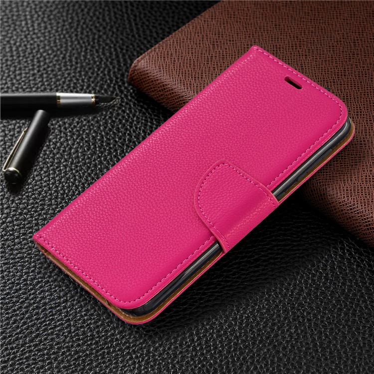 Litchi Texture Leather Wallet Stand Case for Samsung Galaxy A10e - Rose-7