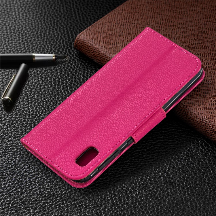 Litchi Texture Leather Wallet Stand Case for Samsung Galaxy A10e - Rose-8