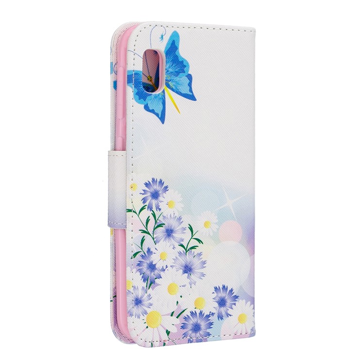 Printing Style PU Leather Flip Stand Phone Case for Samsung Galaxy A20e / A10e - Blue Butterflies-3