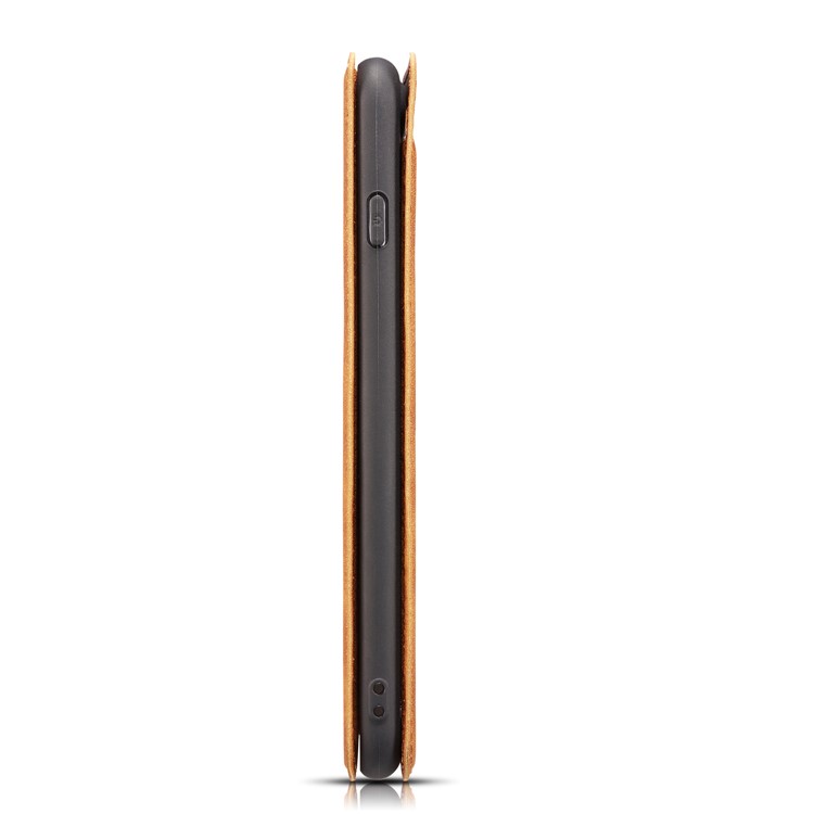 Couverture De Téléphone À Rabat En Cuir Ultra-mince Avec Fentes Pour Cartes Pour Samsung Galaxy S10 5G - Marron-10