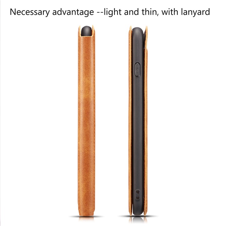 Couverture De Téléphone À Rabat En Cuir Ultra-mince Avec Fentes Pour Cartes Pour Samsung Galaxy S10 5G - Marron-9