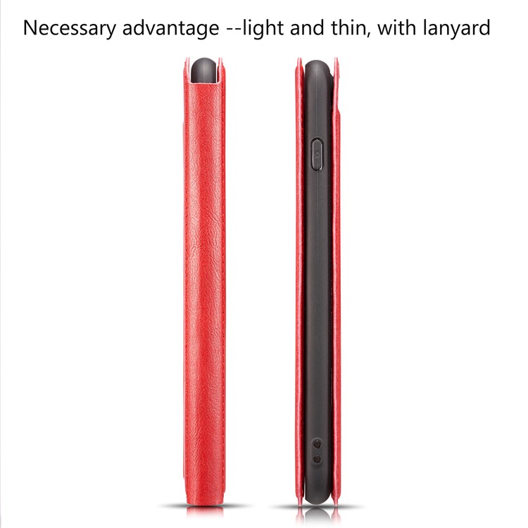 Ultra-thin Simple Style Leather Flip Phone Cover Case for Samsung Galaxy S10 Plus - Red-17