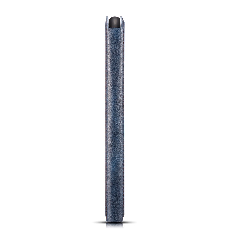 Caso De Cobertura De Telefone De Couro De Estilo Simples Ultra-fino Aleta Para Samsung Galaxy S10 Plus - Azul-15