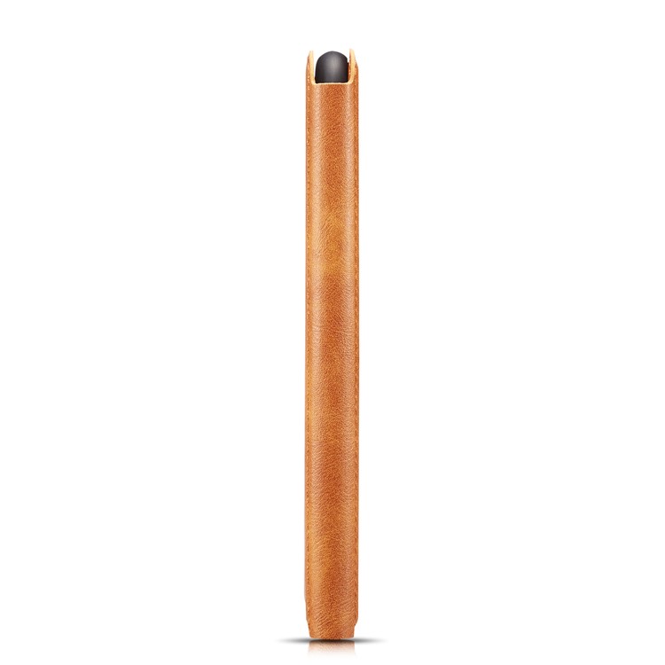 Ultra-thin Simple Style Leather Flip Phone Cover Case for Samsung Galaxy S10 Plus - Brown-16