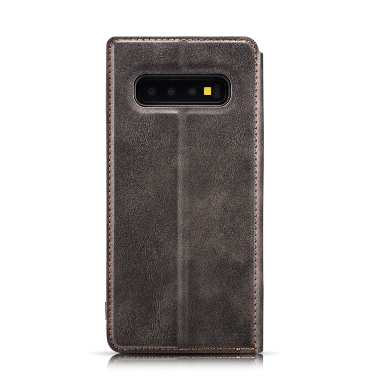 Ultra-thin Simple Style Leather Flip Phone Cover for Samsung Galaxy S10 - Black-10