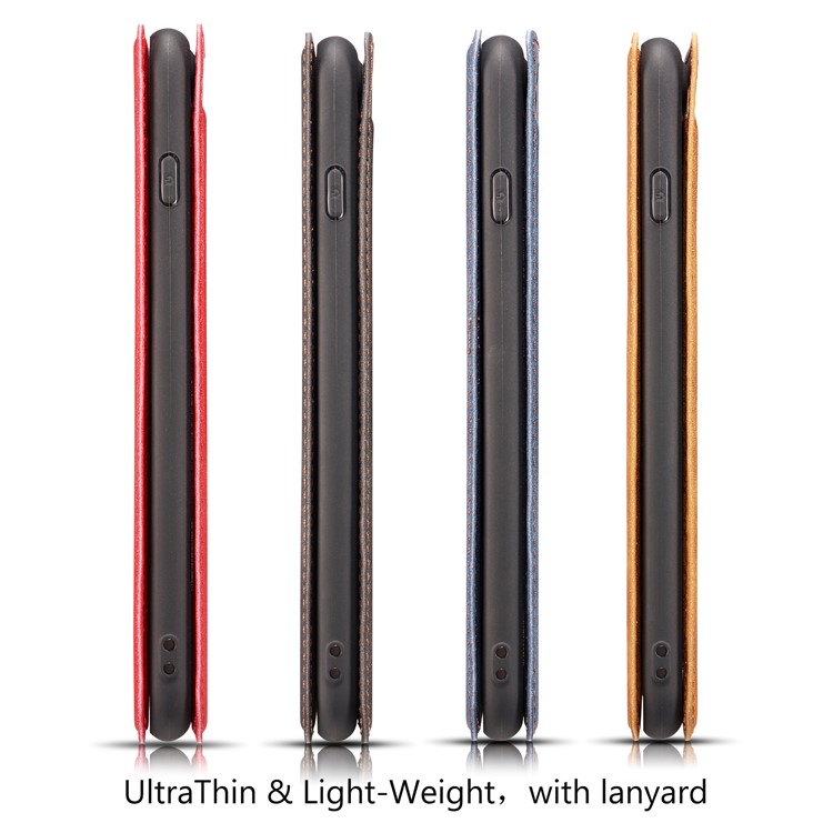 Ultra-thin Simple Style Leather Flip Phone Cover for Samsung Galaxy S10 - Blue-14