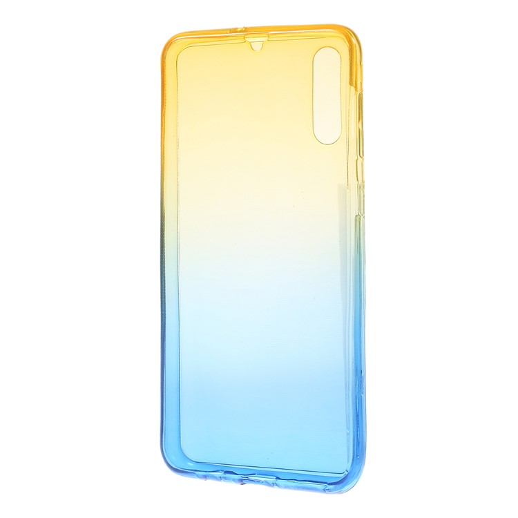 Gradient Color Detachable 2-in-1 TPU Mobile Phone Cover Case for Samsung Galaxy A50 - Blue / Yellow-3
