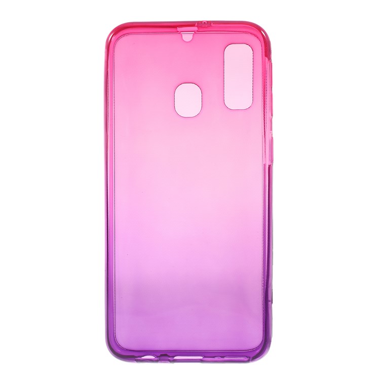 Gradient Color Front + Back 2-Piece TPU Case for Samsung Galaxy A40 - Rose / Purple-4