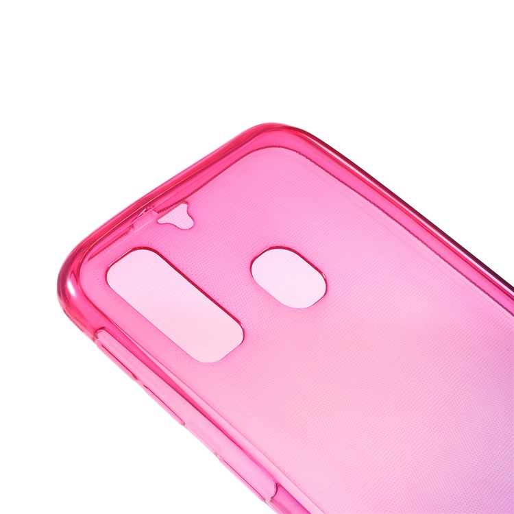 Gradient Color Front + Back 2-Piece TPU Case for Samsung Galaxy A40 - Rose / Purple-5