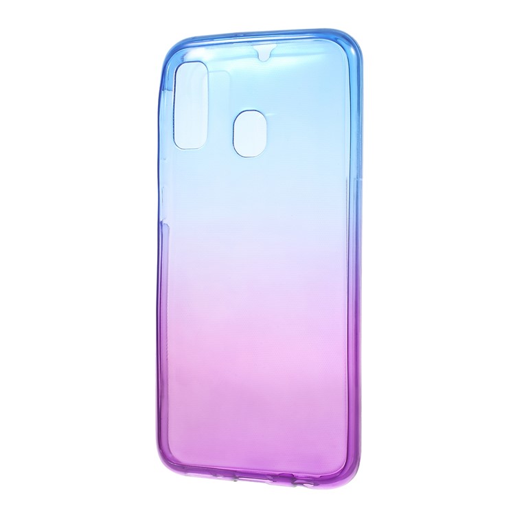 Gradient Color Front + Back 2-Piece TPU Case for Samsung Galaxy A40 - Blue / Purple-3