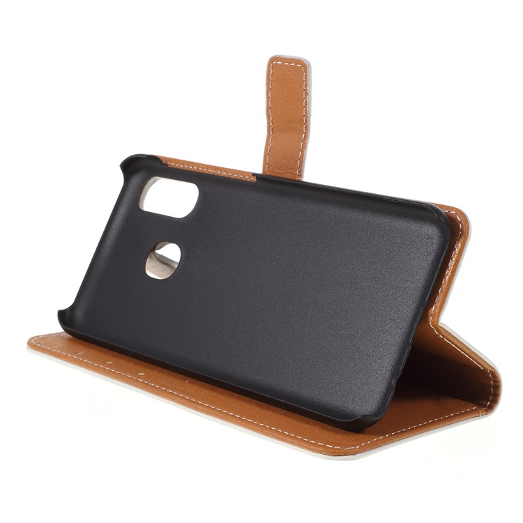 Pattern Printing Leather Wallet Case for Samsung Galaxy A20e - Eiffel Tower and Mustache-2