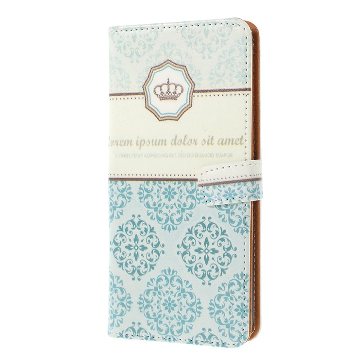 Pattern Printing Leather Wallet Case for Samsung Galaxy A20e - Damask Flower-4