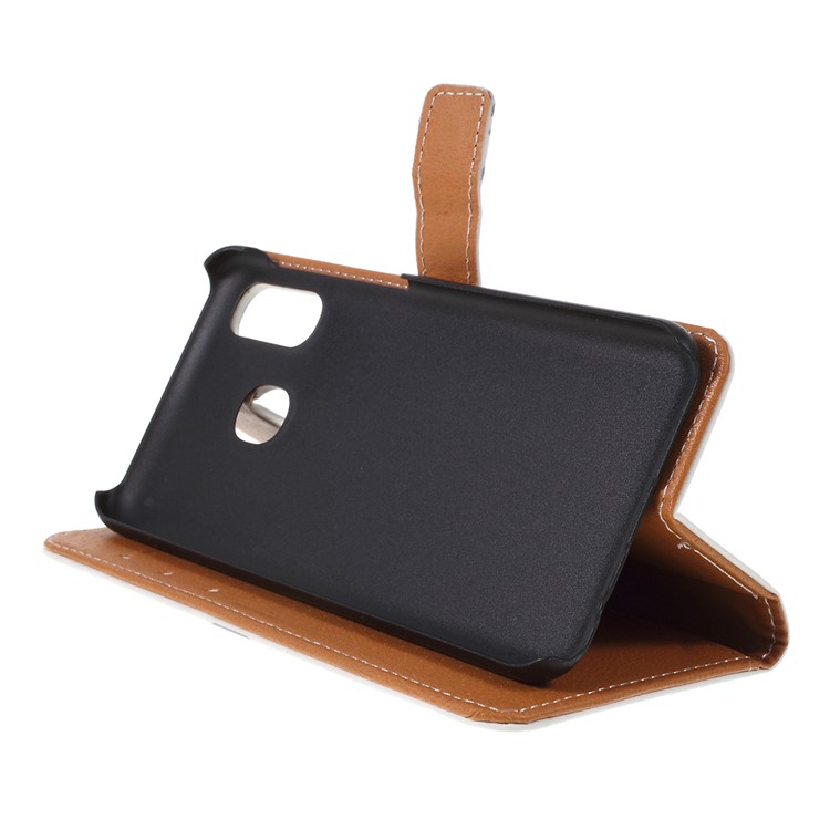 Pattern Printing Leather Wallet Case for Samsung Galaxy A20e - Black Cat-2