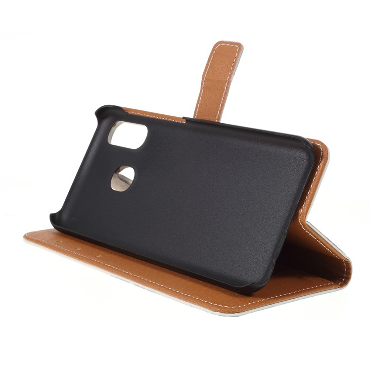 Pattern Printing Leather Wallet Case for Samsung Galaxy A20e - Dock at Sunset-2