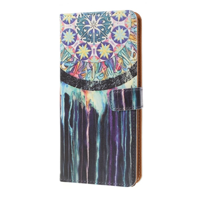 Pattern Printing Leather Wallet Case for Samsung Galaxy A20e - Dream Catcher-4