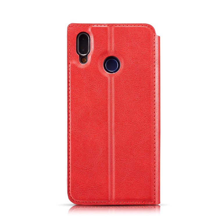 Ultra-thin Leather Flip Phone Cover with Card Slots for Samsung Galaxy A20e / A10e - Red-11