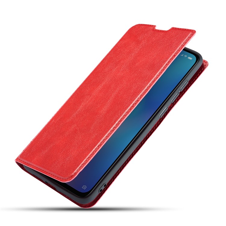 Ultra-thin Leather Flip Phone Cover with Card Slots for Samsung Galaxy A20e / A10e - Red-17