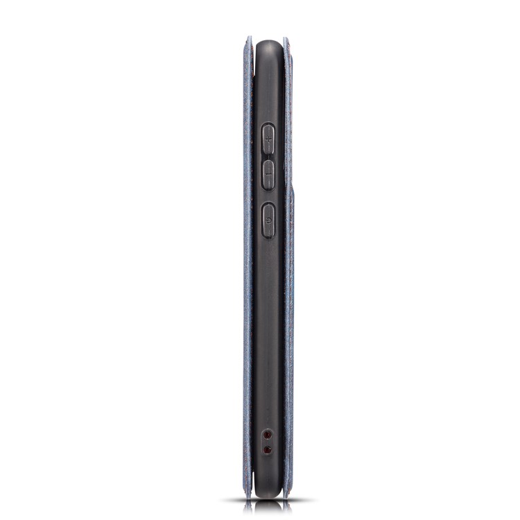 Ultra-thin Leather Flip Phone Cover with Card Slots for Samsung Galaxy A20e / A10e - Blue-14