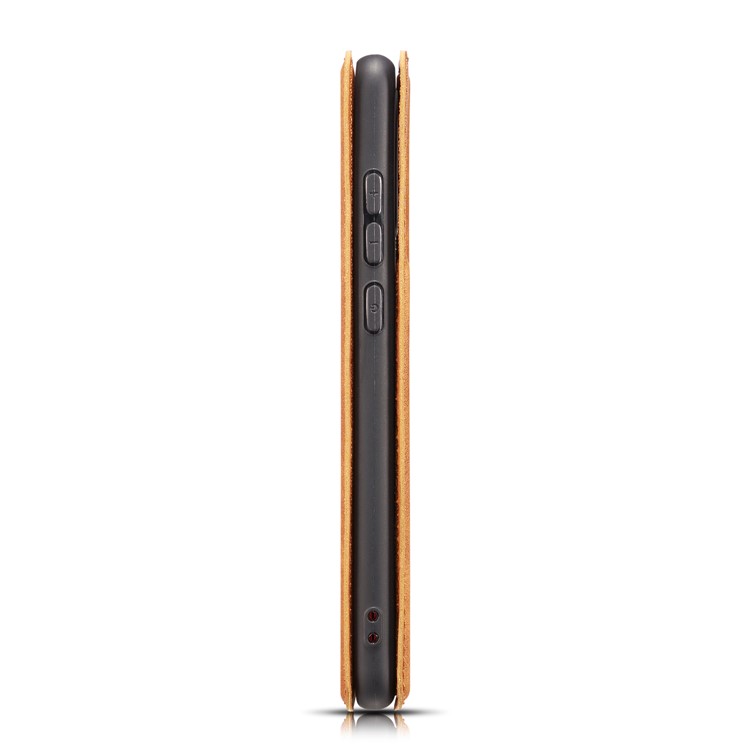 Ultra-thin Leather Flip Phone Cover with Card Slots for Samsung Galaxy A20e / A10e - Brown-16